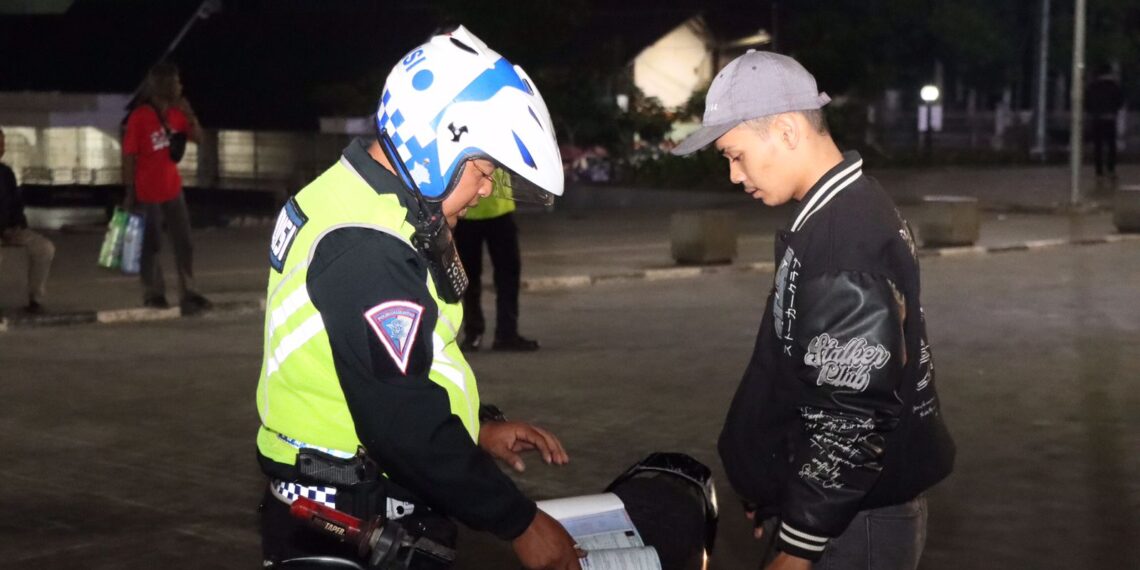 Intensifkan KRYD, Polres Sukabumi Kota Amankan Puluhan Sepeda Motor Berknalpot Bising