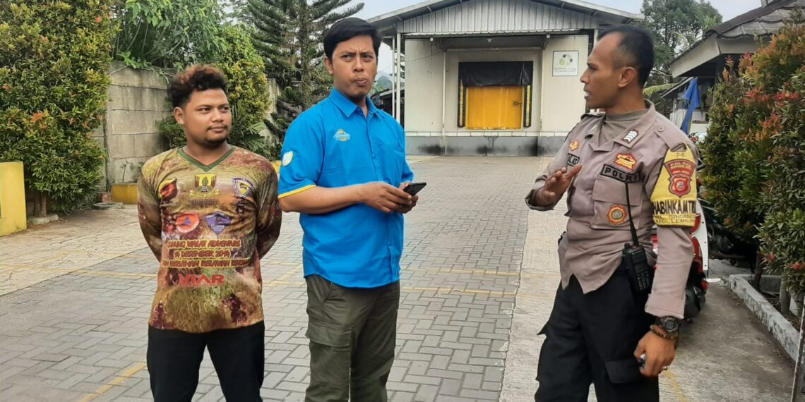 SAMBANG SECURITY GUDANG CAMPINA, PERSONIL POLSEK LEMBURSITU SAMPAIKAN HIMBAUAN KAMTIBMAS