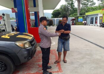 Patroli Polsek Mande cek Ketersediaan BBM