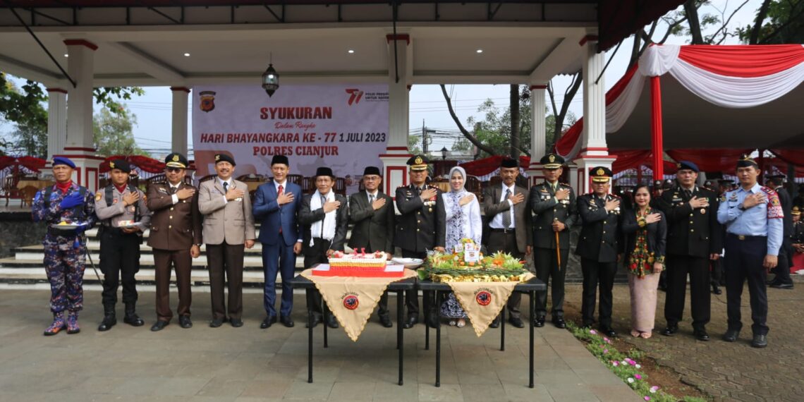 Ucapkan hari bhayangkara ke 77, forkopimda Kabupaten Cianjur apresiasi kinerja polri
