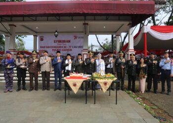 Ucapkan hari bhayangkara ke 77, forkopimda Kabupaten Cianjur apresiasi kinerja polri