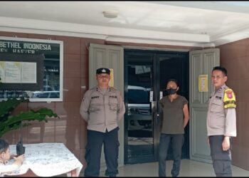 Ciptakan Keamanan, Anggota Polsek Gunungguruh Rutin Pam Gereja Setiap Hari Minggu