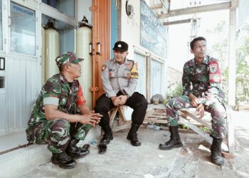 SINERGITAS TNI-POLRI, BHABINKAMTIBMAS POLSEK CIDAUN SILATURAHMI BABINSA KORAMIL 0608-17 CIDAUN. 