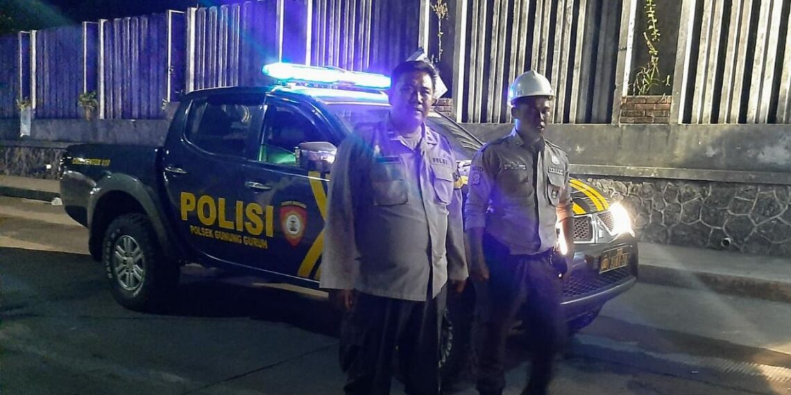 ANTISIPASI C3, PATROLI POLSEK GUNUNGGURUH RUTIN LAKUKAN PATROLI MALAM HARI
