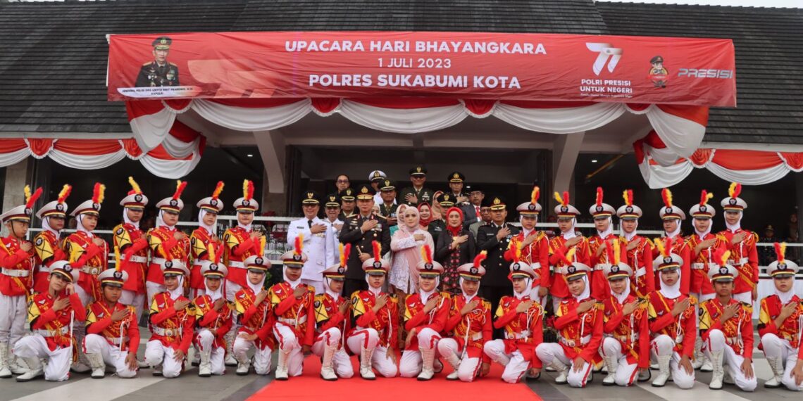 Peringatan Hari Bhayangkara ke-77 di Kota Sukabumi Meriah