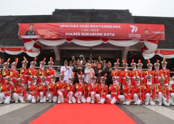 Peringatan Hari Bhayangkara ke-77 di Kota Sukabumi Meriah