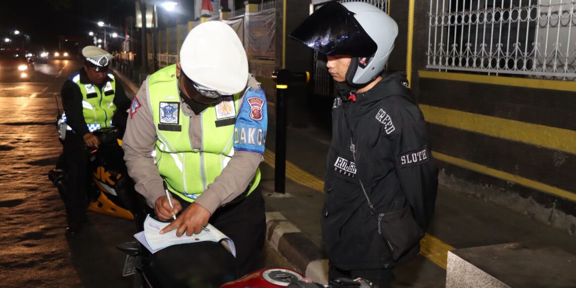 Polres Sukabumi Kota Tertibkan Puluhan Sepeda Motor Berknalpot Brong
