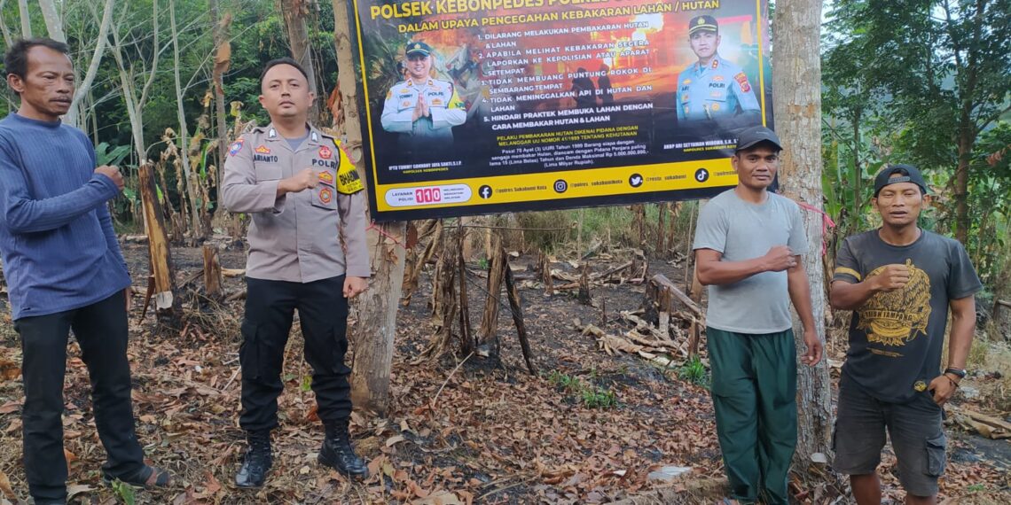 Polsek Kebon Pedes Himbauan Warga Antisipasi Kebakaran Lahan dan Kebun wilayah Kecamatan Kebon Pedes