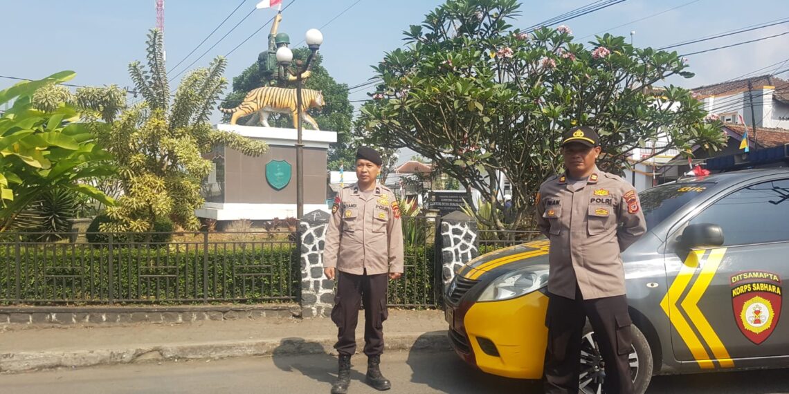 Antisipasi tawuran antar pelajar penjagaan di strong point dilaksanakan oleh polsek sukalarang