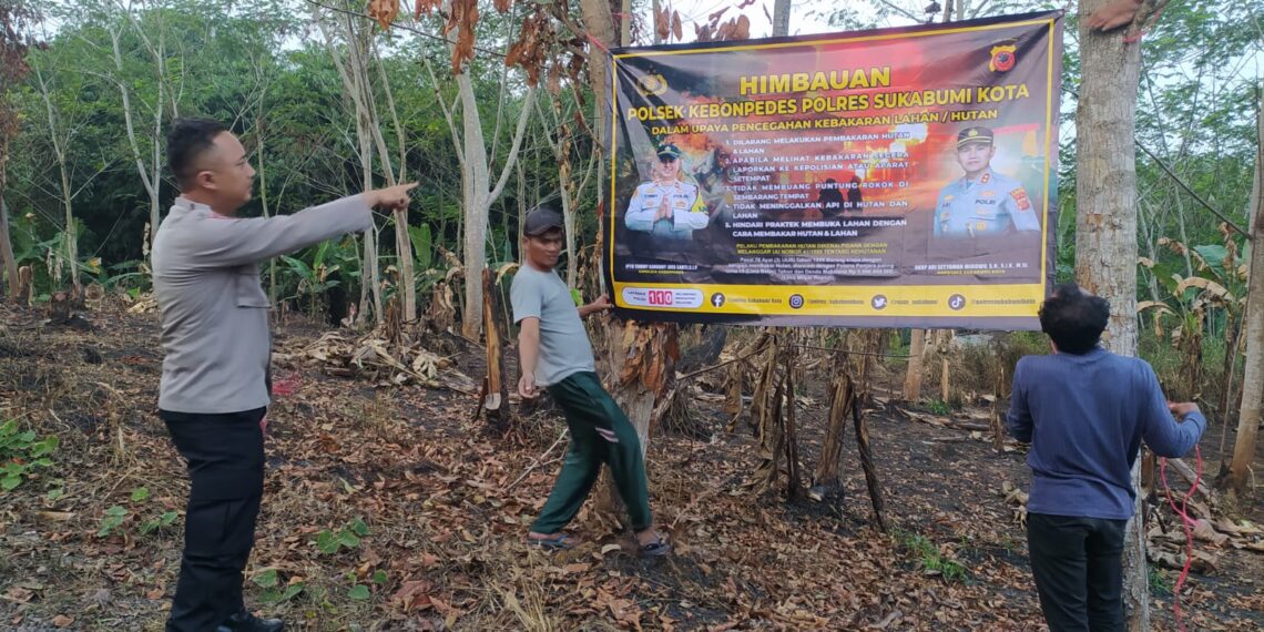 Bhabinkamtibmas Polsek Kebon Pedes Himbauan Warga Antisipasi Kebakaran Lahan dan Kebun wilayah Kecamatan Kebon Pedes