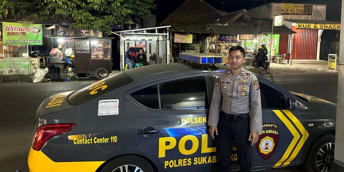 Gelar Patroli biru,Polsek Cisaat Antisipasi Kejahatan di Malam Hari