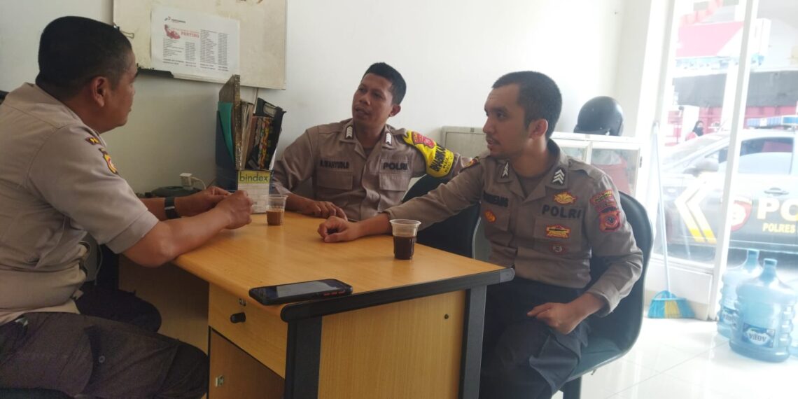 Berikan Rasa Aman, Polsek Citamiang Patroli Dialogis Sambang Security SPBU Pertamina Kota Sukabumi