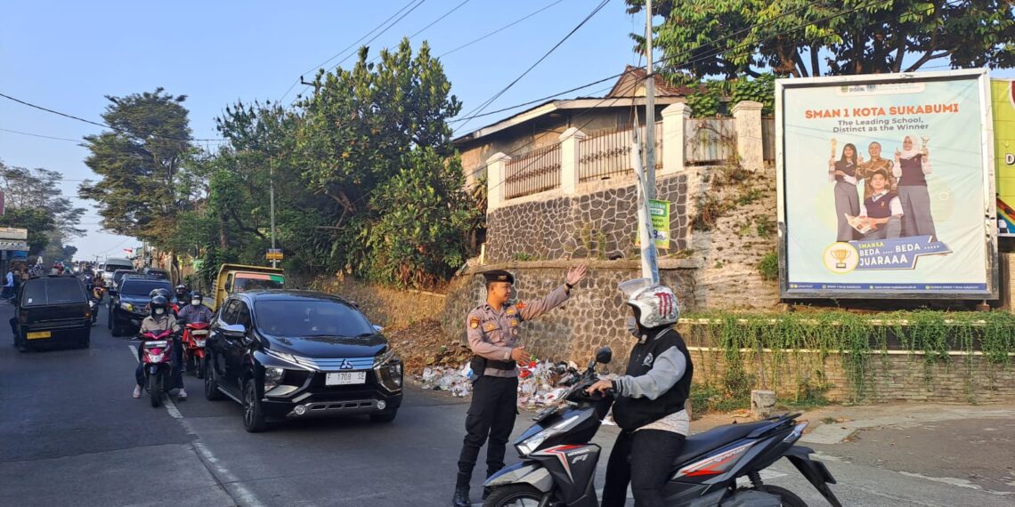 Gatur Pagi Hari Polsek Citamiang Sebagai Bentuk Pelayanan Kepada Masyarakat