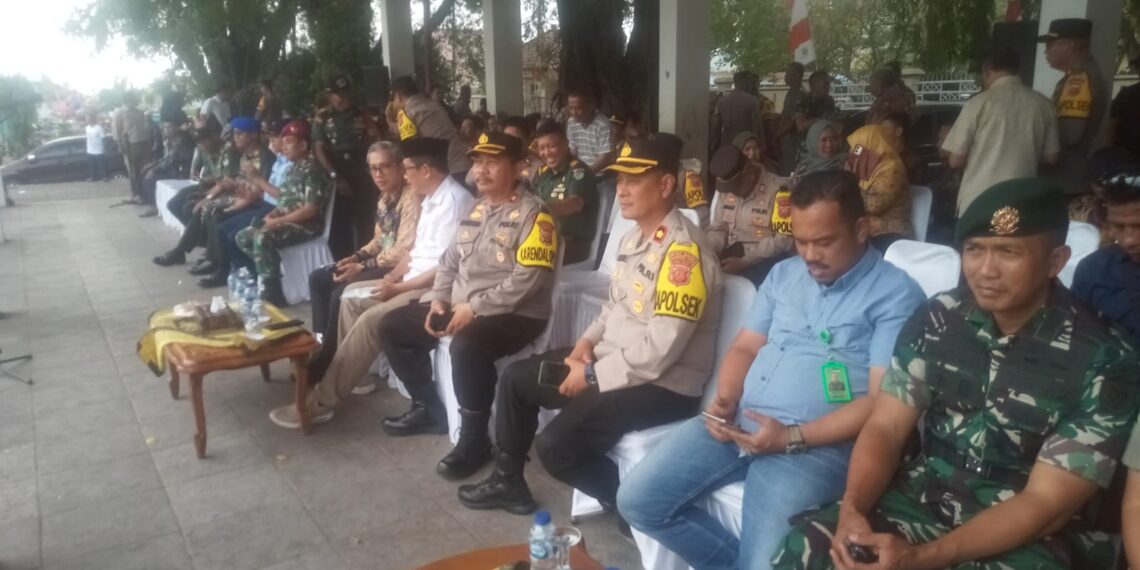 Kapolsek Cisaat Hadiri Deklarasi Damai Pilkades Serentak Kabupaten Sukabumi Tahun 2023