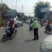 Gatur Lalu Lintas Polsek Warudoyong Paska melintas Kereta Api Pangrango