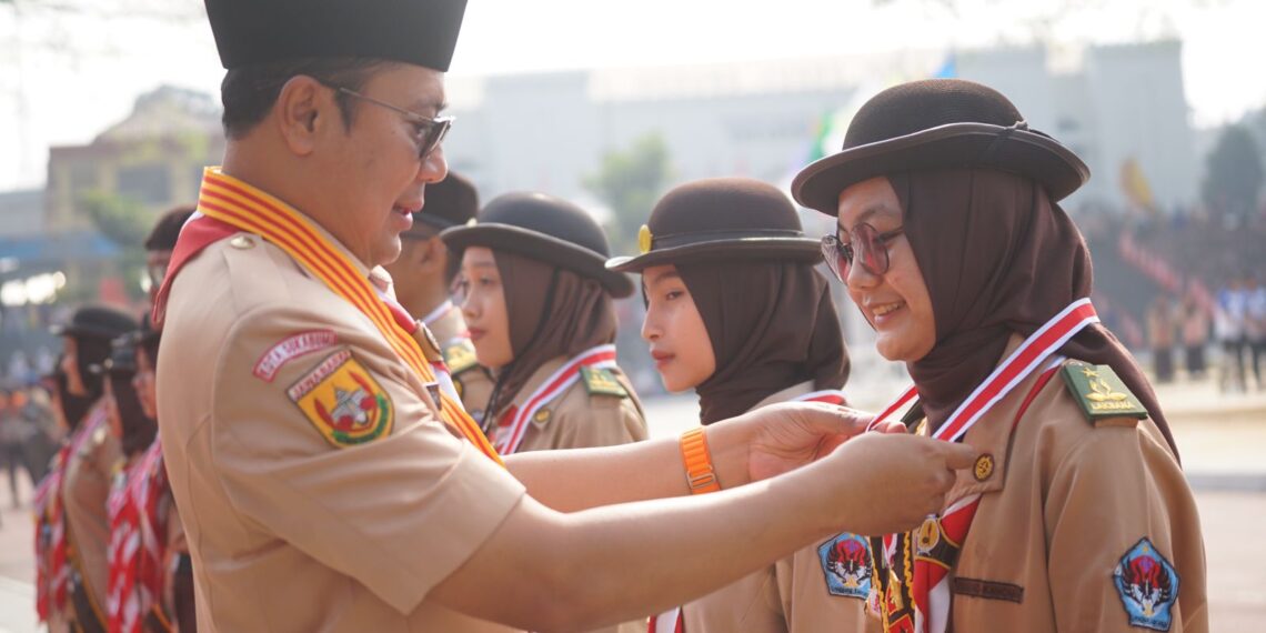 Upacara Puncak Peringatan Hari Pramuka ke-62 Tahun 2023 Tingkat Kota Sukabumi