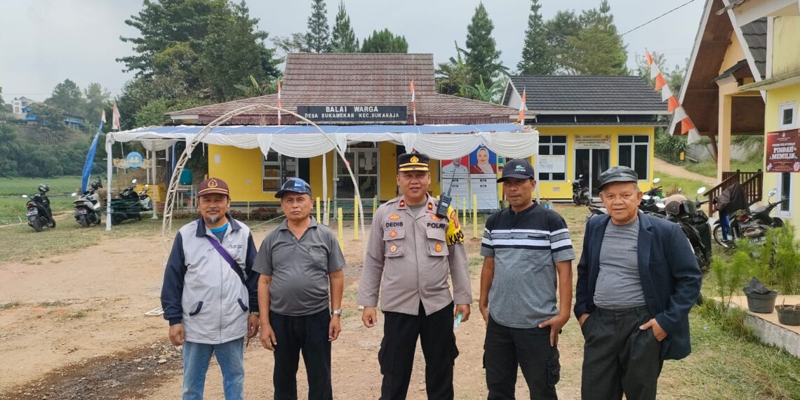 Polsek Sukaraja Lakasanakan Monitoring Kesiapan Pengamanan Pilkades Serentak