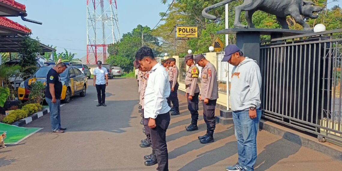 Polsek Citamiang Gelar Apel Pagi Sebagai Bentuk Kedisiplinan.