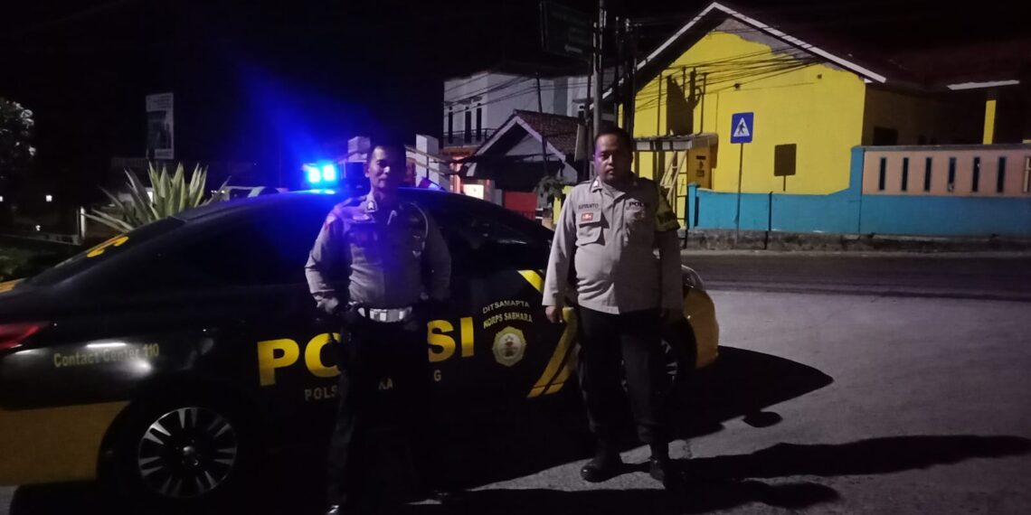 Patroli Strong Point Malam Hari Wujudkan Situasi Kamtibmas Yang Aman Dan Kondusif