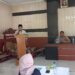 Bhabinkamtibmas Polsek Sukaraja bersama anggota Polsek Sukaraja menghadiri dan mengamankan kegiatan penyampaian visi dan misi, para Calon Kepala Desa