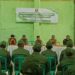 Bhabinkamtibmas Polsek Sukaraja bersama Babinsa memberikan pembekalan tentang tugas pokok kepada 35 anggota Linmas
