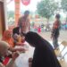 Anggota Bhabinkamtibmas Kel Sukakarya melaksanakan  monitoring dan pengamanan Penyaluran Bantuan Pangan Cadangan Beras Pemerintah Tahap II