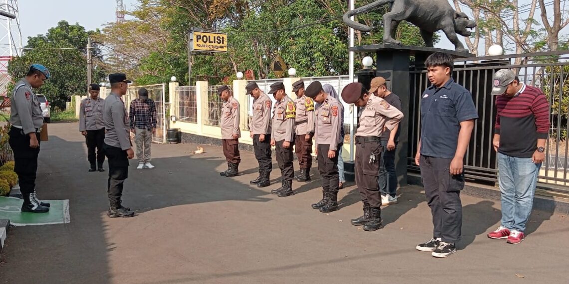Polsek Citamiang Gelar Apel Pagi Sebagai Bentuk Kedisiplinan.