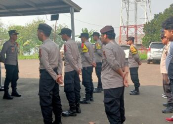 Polsek Citamiang Gelar Apel Pagi Sebagai Bentuk Kedisiplinan.