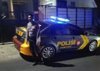 Gelar Patroli biru (Blue Light),Polsek Cisaat  Antisipasi Kejahatan di Malam Hari