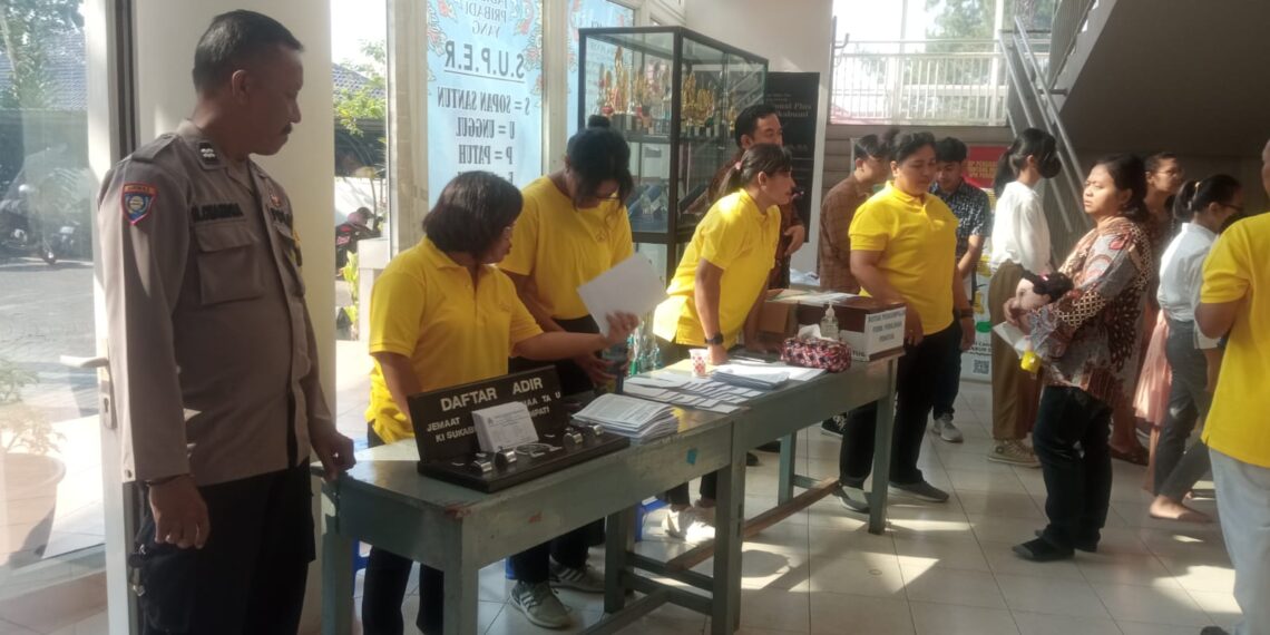 Minggu Kasih, Polsek Cisaat Berikan Pengamanan Ibadah Kebaktian Minggu Gereja GKI Jabar
