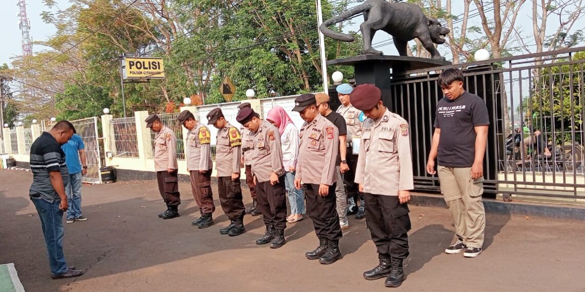 Polsek Citamiang Gelar Apel Pagi Sebagai Bentuk Kedisiplinan.