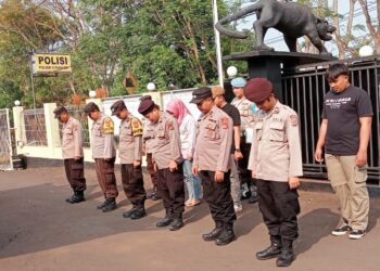 Polsek Citamiang Gelar Apel Pagi Sebagai Bentuk Kedisiplinan.