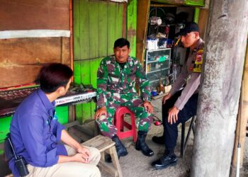 SINERGITAS TNI-POLRI MELAKSANAKAN SAMBANG / SILATURAHMI KAMTIBMAS KEPADA WARGA MASYARAKAT.