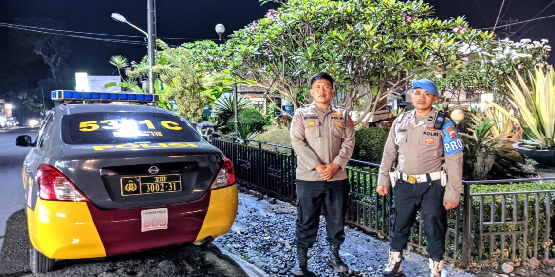 Patroli Strong Point Malam Hari Wujudkan Situasi Kamtibmas Yang Aman Dan Kondusif