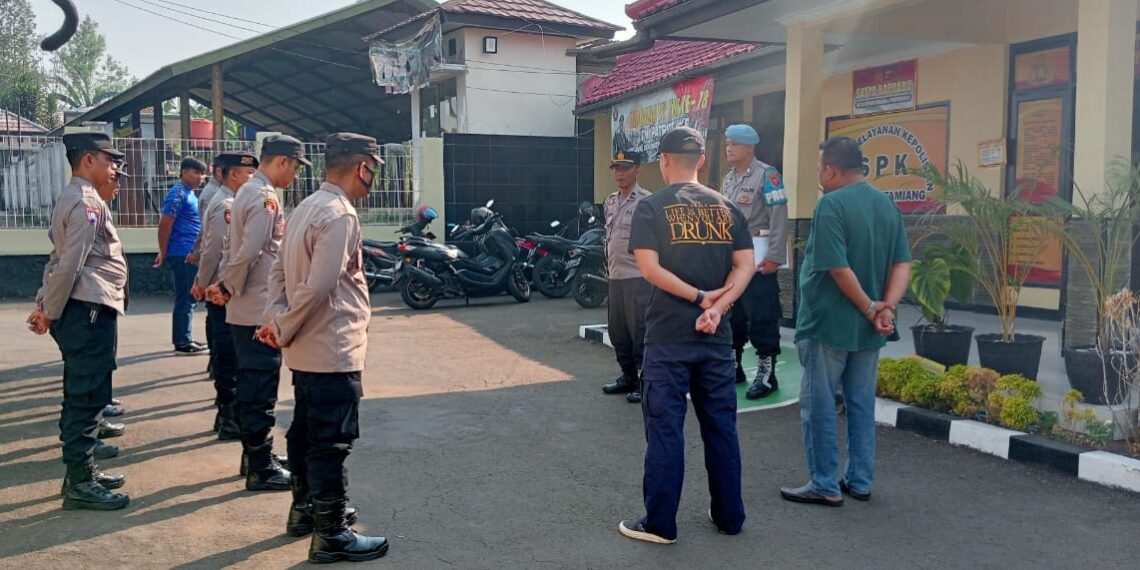 Polsek Citamiang Gelar Apel Pagi Sebagai Bentuk Kedisiplinan.