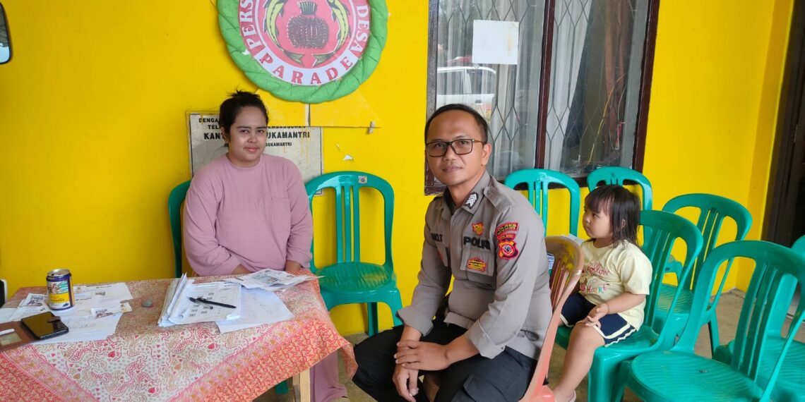 Cegah Stunting, Bhabinkamtibmas Polsek Cisaat Memantau Kegiatan Posyandu Balita