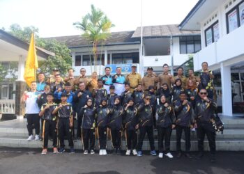 Pelepasan Kontingen Kota Sukabumi Menuju Olahraga Tradisional di Subang
