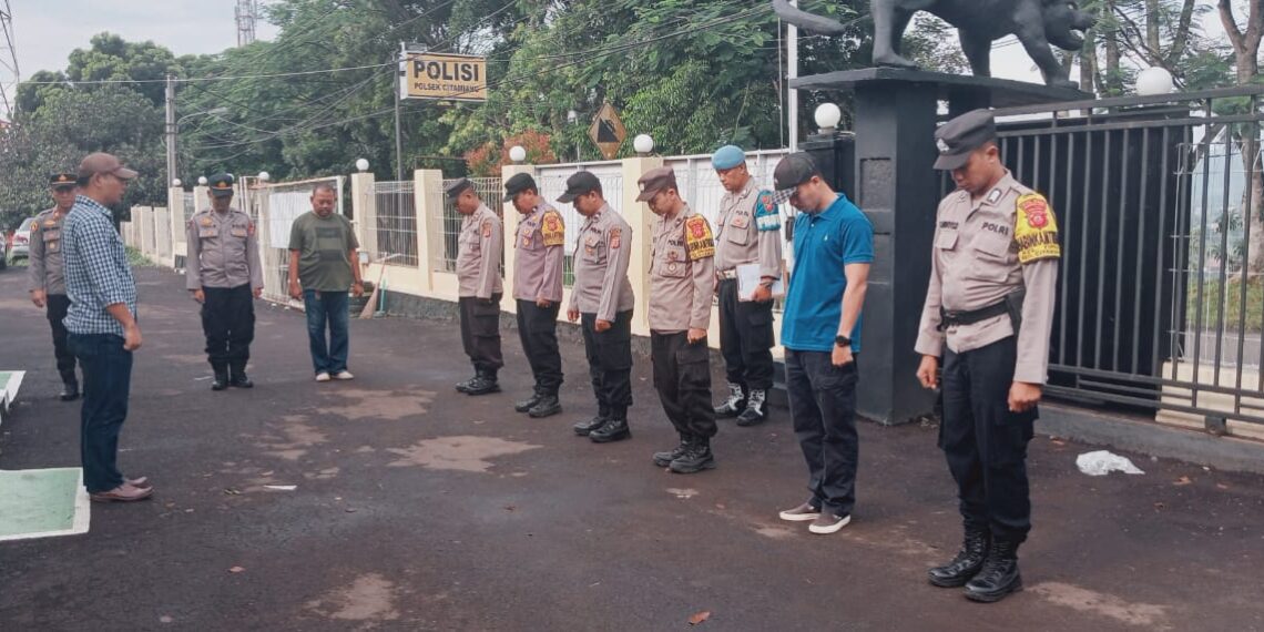 Gelar Apel Pagi Polsek Citamiang Sebagai Bentuk Kedisiplinan.