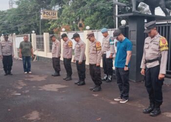 Gelar Apel Pagi Polsek Citamiang Sebagai Bentuk Kedisiplinan.