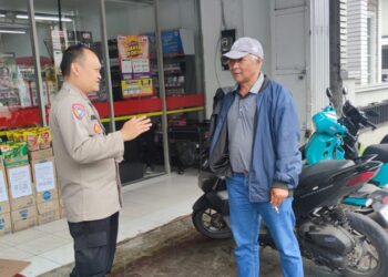 Tingkatkan Patroli Sambangi Tempat-Tempat Keramaian Bhabinkamtibmas Polsek Sukaraja