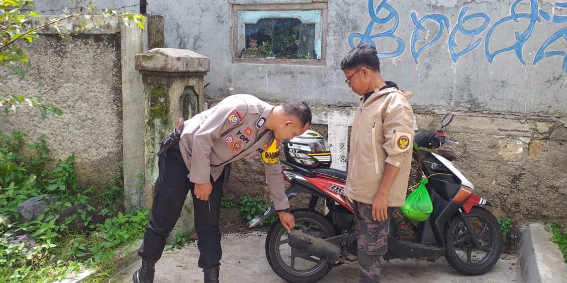 Bhabinkamtibmas Polsek Kebon Pedes Himbau Warganya Agar Tidak Menggunakan Knalpot Brong