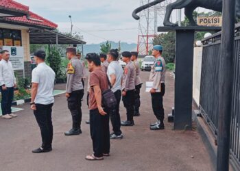 Sebagai Bentuk Kedisiplinan Polsek Citamiang Gelar Apel Pagi
