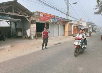 Kanit Samapta Polsek Cireunghas Laksanakan Pengaturan Pagi