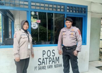 Unit Samapta Polsek Cisaat  Patroli Dialogis dengan Security