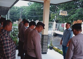 Gelar Apel Pagi Polsek Citamiang Sebagai Bentuk Kedisiplinan.