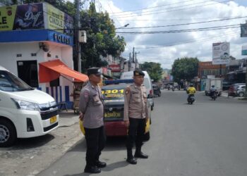 Unit Samapta Polsek Cikole Laksanakan Gatur Pagi
