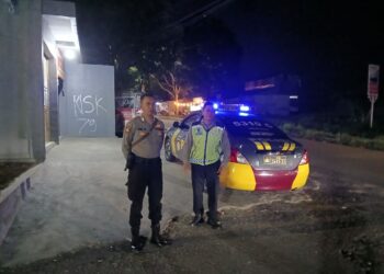 Polsek Sukaraja Laksanakan Patroli Rutin Malam Hari
