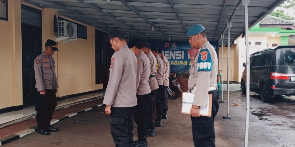 Gelar Apel Pagi Polsek Citamiang Sebagai Bentuk Kedisiplinan.