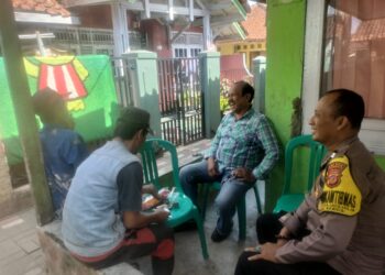 Bhabinkamtibmas Kelurahan Sudajayahilir Sampaikan Pesan Kamtibmas