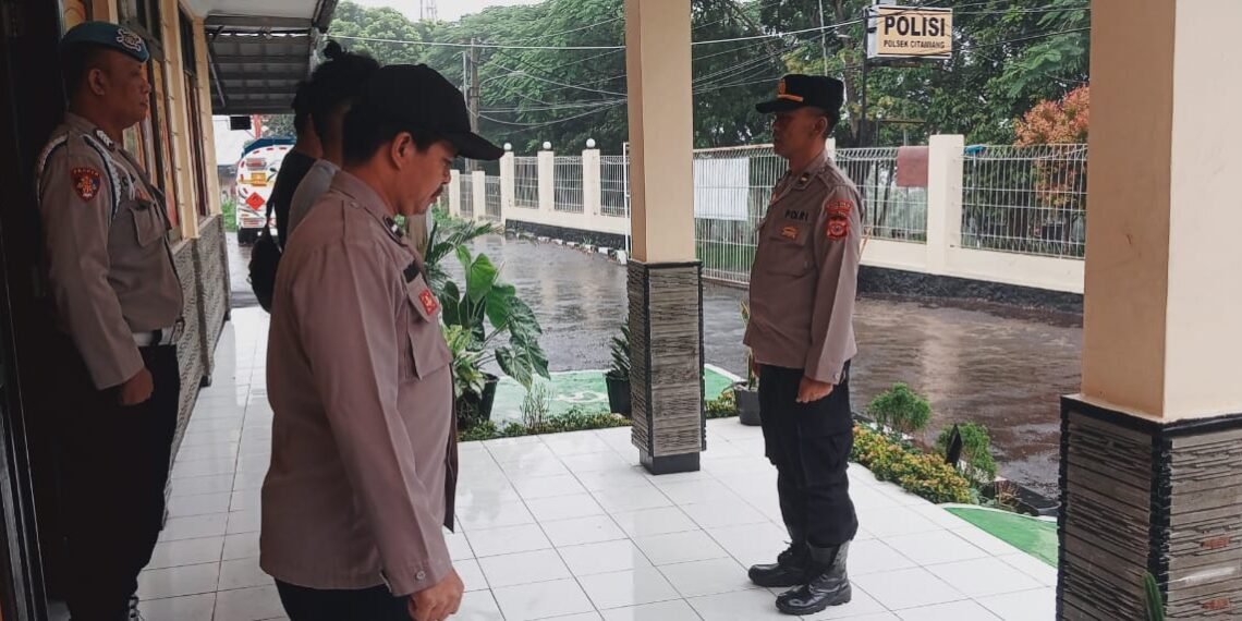 Gelar Apel Pagi Polsek Citamiang Sebagai Bentuk Kedisiplinan.